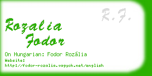 rozalia fodor business card